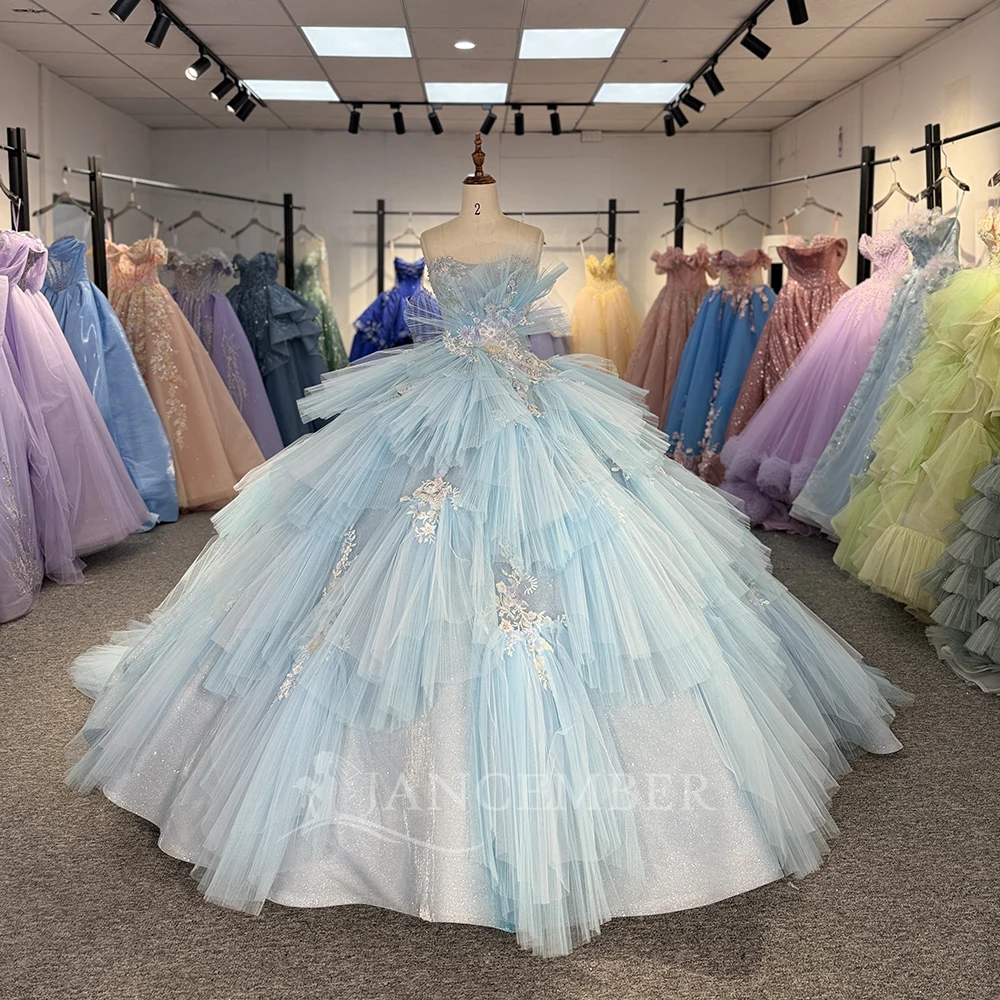 Customized Glitter Surprise Price Ball Gown Quinceanera Dress Sleeveless Beading vestidos 15 años quinceañera 2025 DY6871