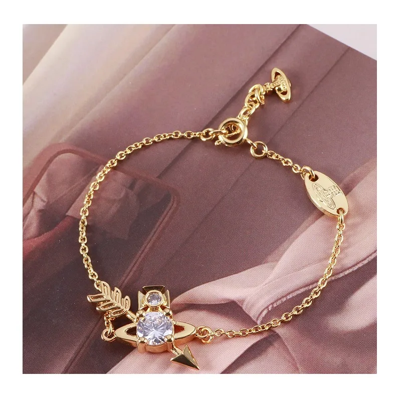 

Jewelry Flash Zirconium Cupid One Arrow Through Heart Planet Series Fashion Arrow Planet Bracelet Mixed Batch Women