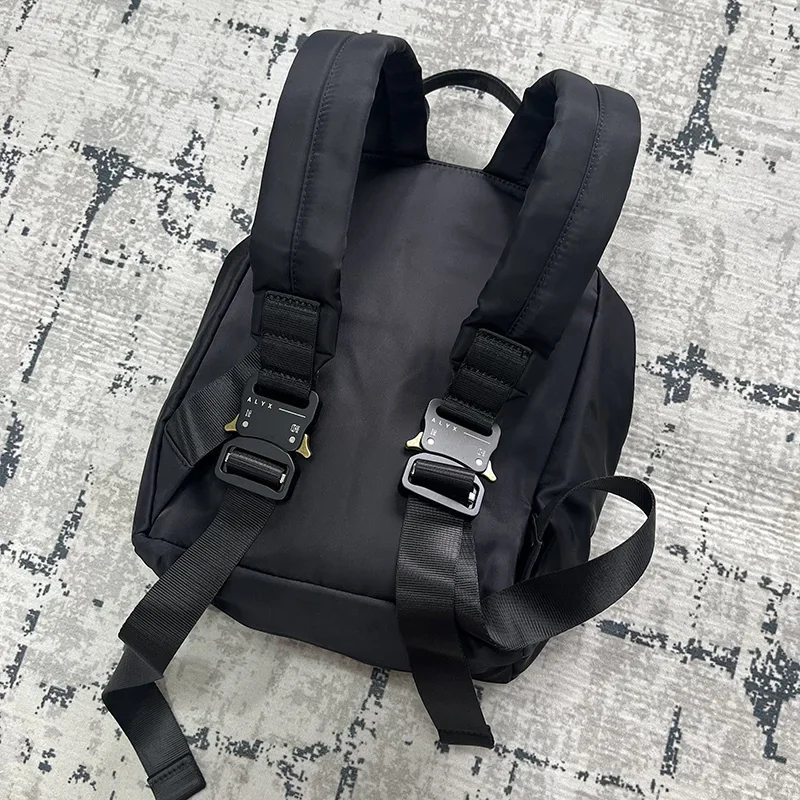 Nylon Backpack Backpack Unisex Couple Style Black 2024