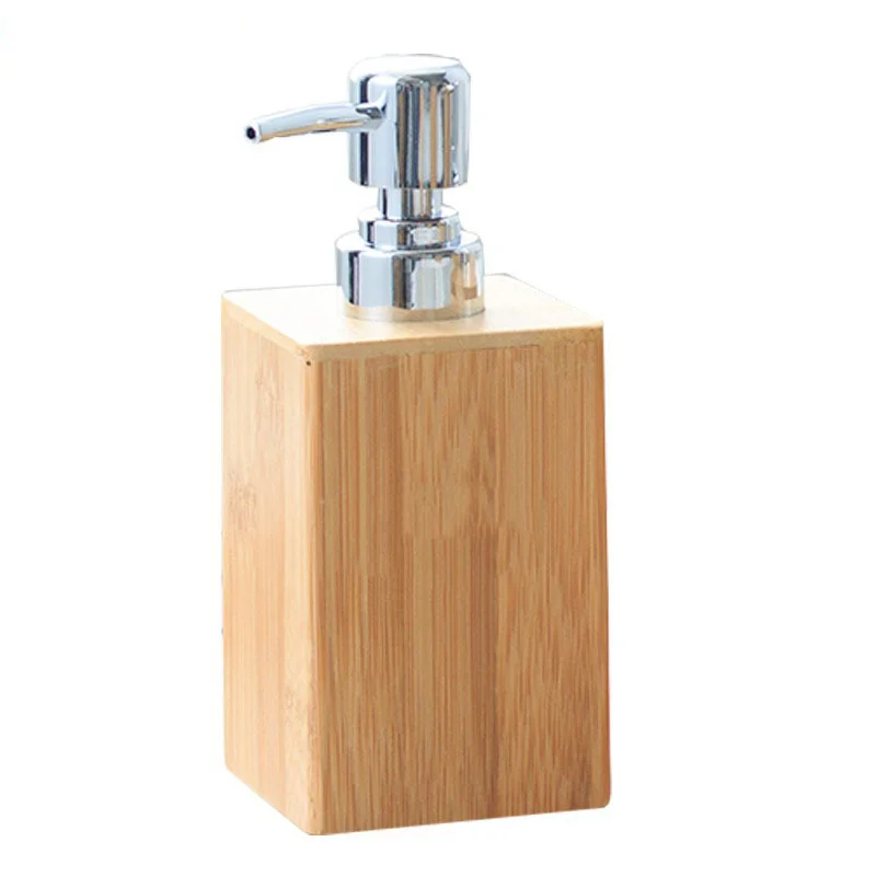 Soap Dispenser Lotion Shampoo Dispenser Bottle Holder Bathroom Kitchen Bamboo Liquid Hand Soap Dispenser Pump 500mL