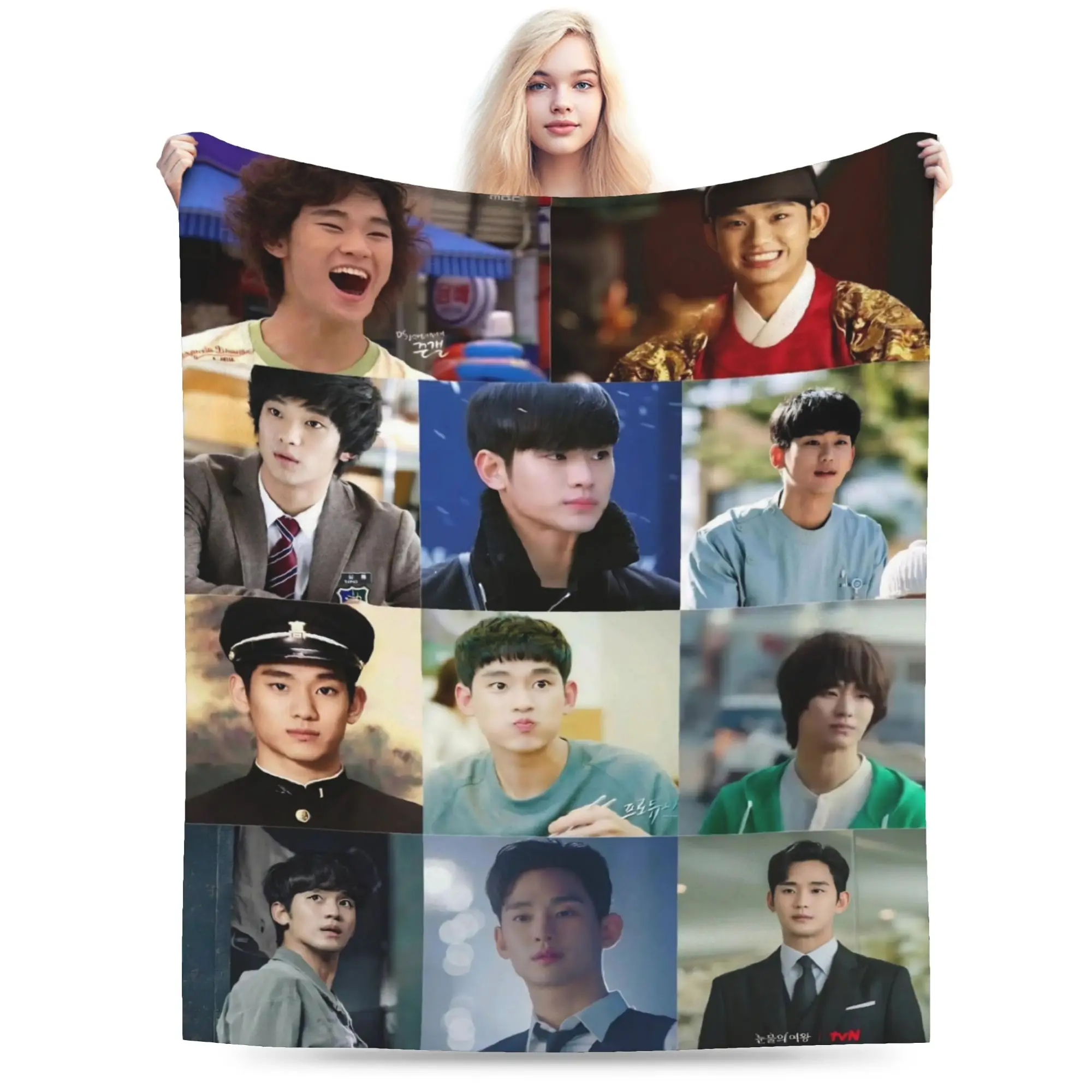 Kim Soo Hyun Blanket Super Soft Velvet Comfort Gifts  Throw Blanket Rug Piece