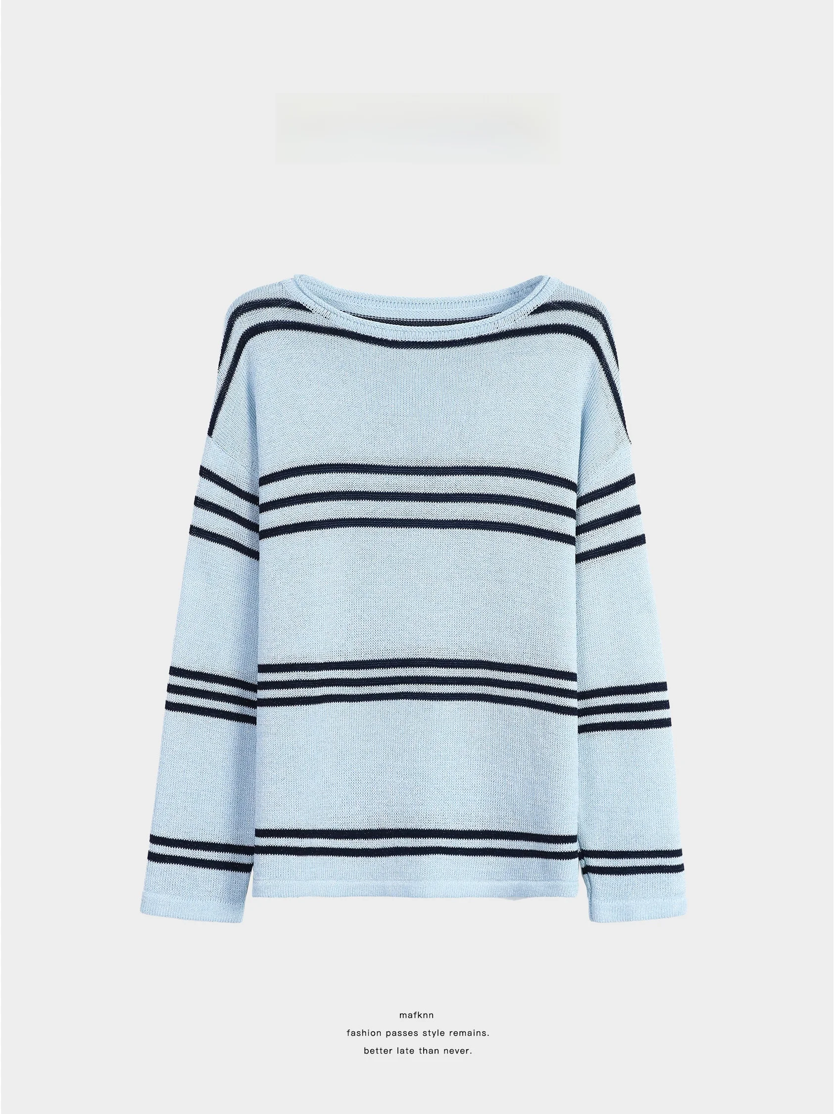 

JiJi Private Collection Women's Breathable Linen Stripe Shirt Lightweight Airy Paper Feel Anti-Wrinkle Spring Casual Style