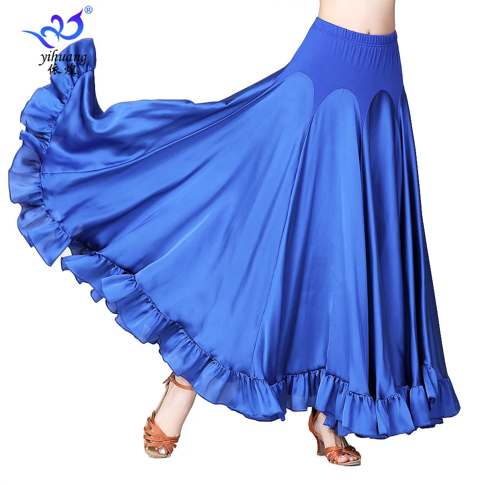 Ballroom Dance Skirts For Women Modern Dance Waltz Skirt With Half Length And Big Swing Skirts For Female