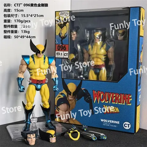 I lager Ct Toys Wolverine Mafex 096 Figur 138 Brun Comic Ver X-Men SHF Anime Actionfigur Figur Modell Anpassade Gåvor Leksaker 10 best sales Ali-leksaker - №10