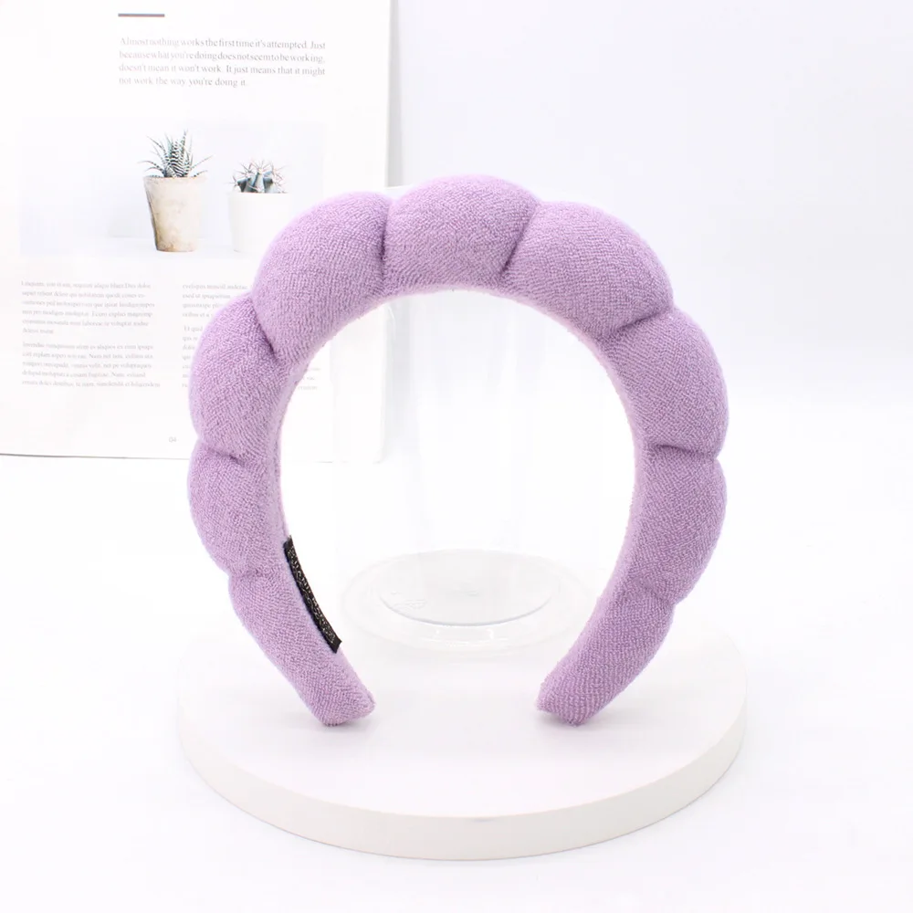 Soft Cloth Spa Hairband for Women Fashion Multi Color Twist Sponge Hair Hoop Simple Girls Makeup Washing Face Bath Headband Gift