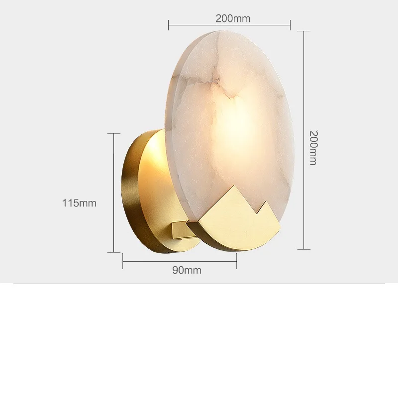 IWHD Marble LED Bathroom Mirror Light Copper E14 Socket Home Indoor Decor Bedroom Living Room Nordic Modern Wall Lamp Sconce