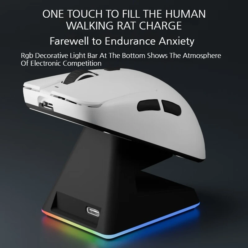 Motospeed X5 Dual-Mode 2.4g ไร้สาย Esports เมาส์ประสิทธิภาพสูง Paw3395 แท่นชาร์จน้ําหนักเบายาว Endurance เกม Mouses