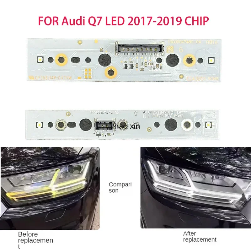 Luz branca para audi q7 led 2017-2019 faróis de carro drl chip lastro placa de circuito fonte de luz acessórios