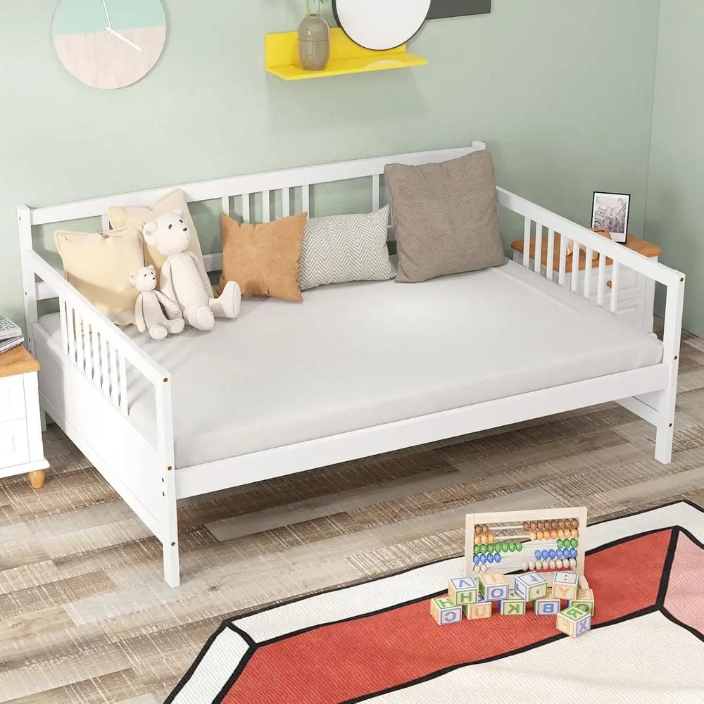 

Full Size Daybed with Wooden Slat Support, No Box Spring Needed, Ideal for Bedroom or Living Room