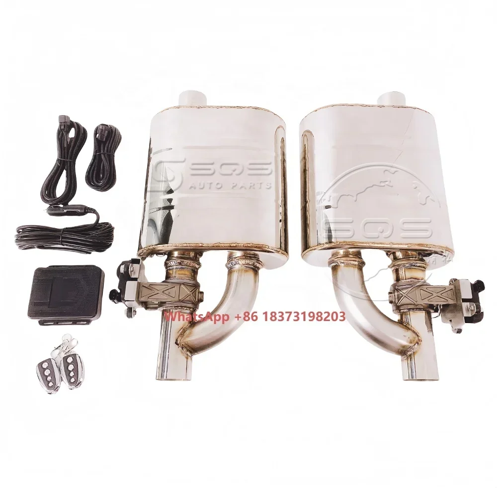 

SQS High-Quality Universal Car Exhaust Cutout Control Valve Type Muffler With Electric Motor Remote Valve Kit With Control Box