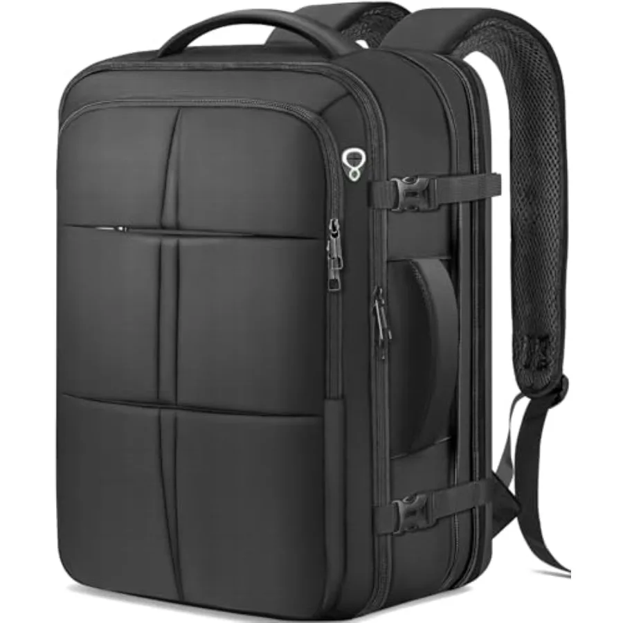 For Men Extra Large 50L Flight Approved Carry on Backpack Expandable Waterproof Business Suitcase Daypack Big Bag Fits 18.4 Inc