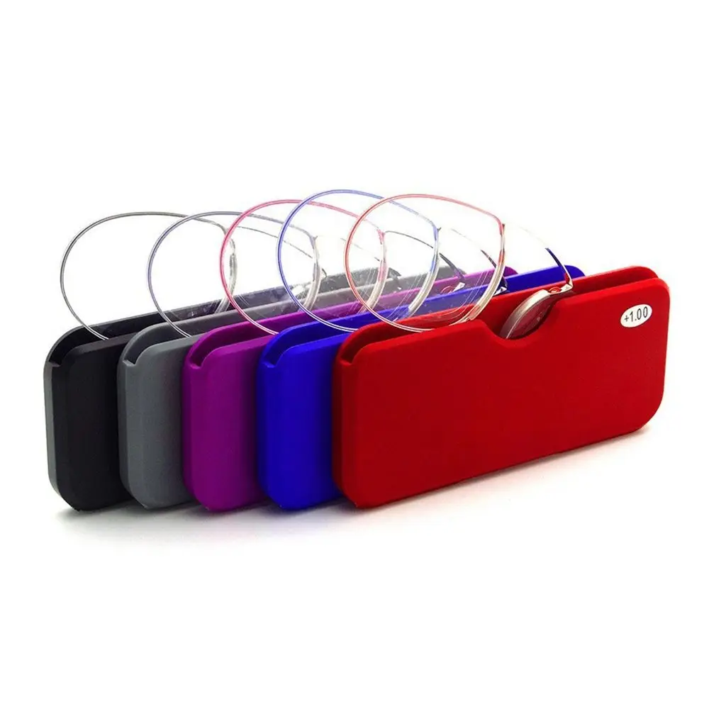 Nose Clip Reading Glasses Mini Magnifying Legless Nose Rack Lazy Glasses Portable Presbyopic Glasses Men Women