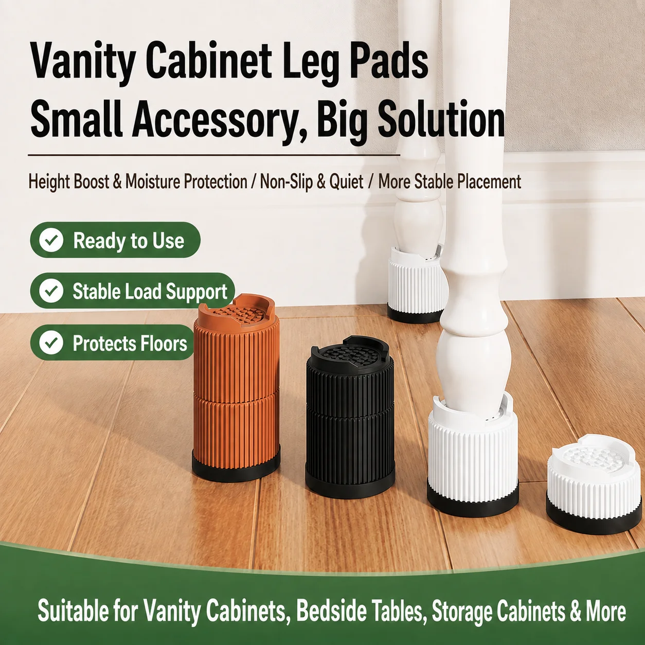 Non Slip Furniture Feet Pads Wear Resistant Floor Guards For Vanity Cabinet Coffee Table Sofa Chairs