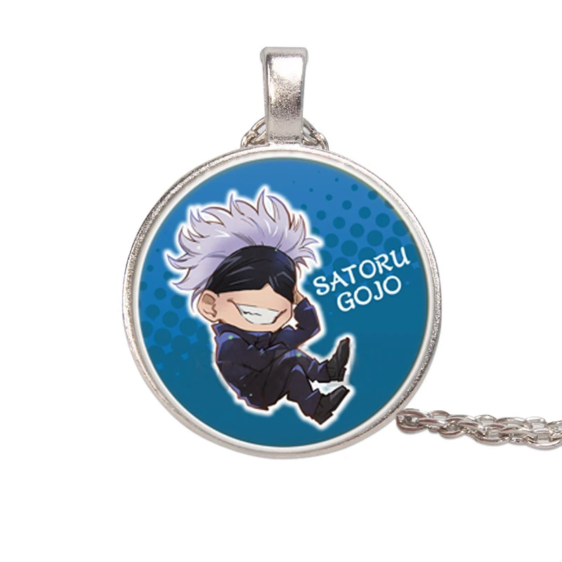 Anime Itadori Yuji Fushiguro Megumi Toji Kugisaki Nobara Satoru Gojo Zenin Maki Metal Necklaces Pendants Accessories Figure Gift