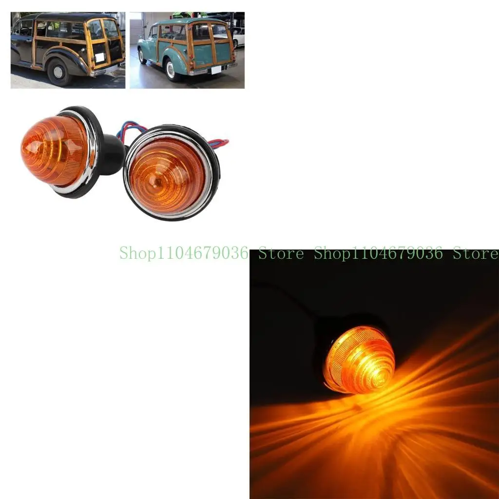 

652F 2Pcs DC12V Tail Lamp Rear Lamp Rear Brake Stop Light L594 LPB630 Replacement Accessories for Classical Car