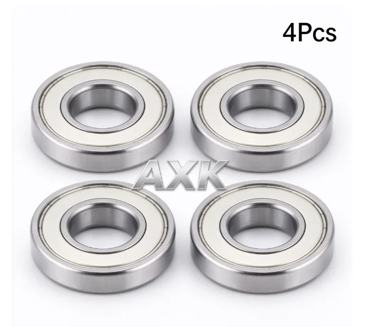 4Pcs 6207ZZ Deep Groove Ball Bearing 35x72x17mm Double Metal Shielded 6207Z 6207-2Z for Motor Gearbox Pump Replacement