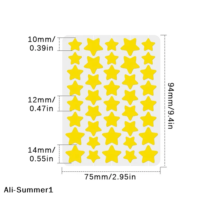【E】200/400 قطعة مجموعة ملونة من رقع حب الشباب على شكل نجمة القلب من نوع بثرة ملصق PE خافي عيوب الوجه وعلامات حب الشباب غطاء رقع
