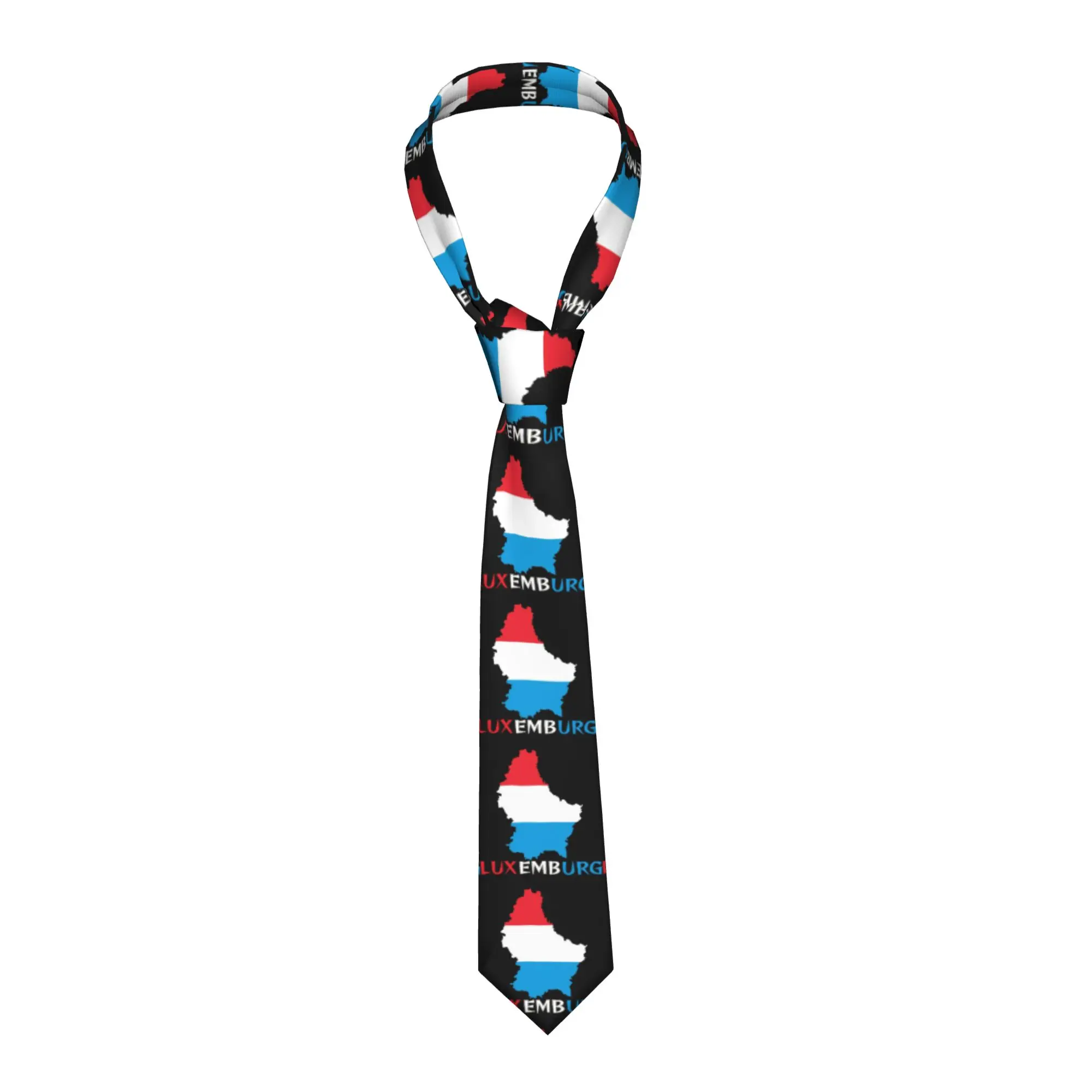 Luxembourg Map Flag  Tie  Retro Trendy Neck Ties For Men Wedding Quality Collar Tie Design Necktie Accessories