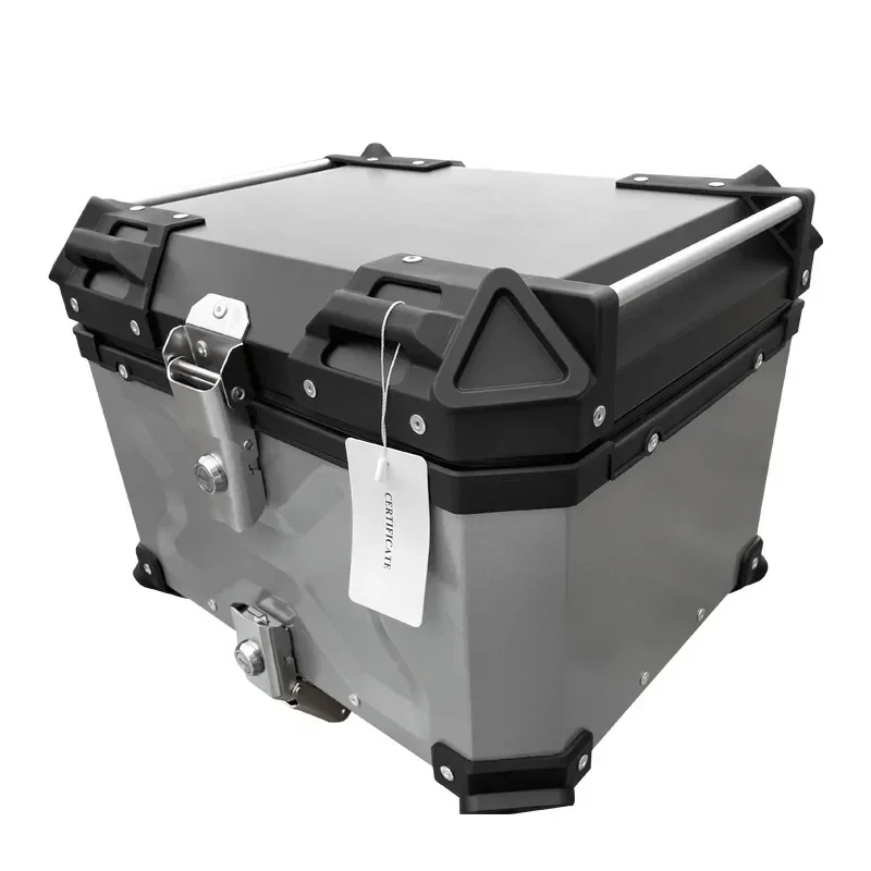 45L quick release motorcycle aluminum top box scooter storage top box waterproof motorcycle tail box