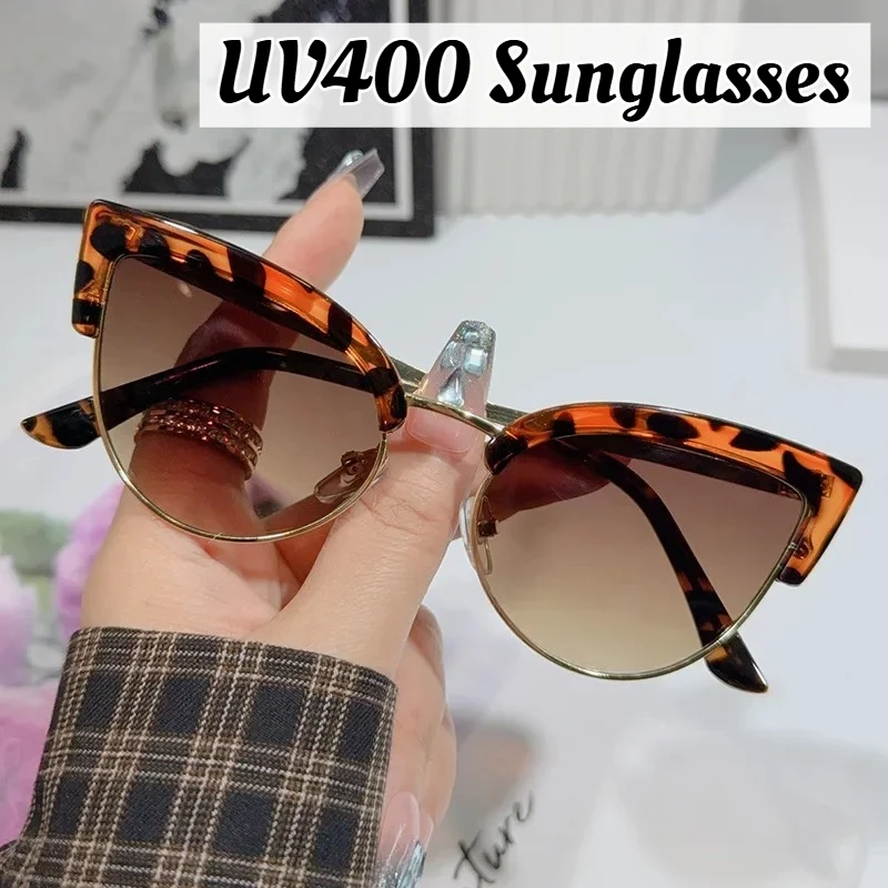 

Women's New Fashion Cat-Eye Oversized Sunglasses Unisex Fashion Street Style Travel Sunglasses UV400 Eye Protection Sunglasses