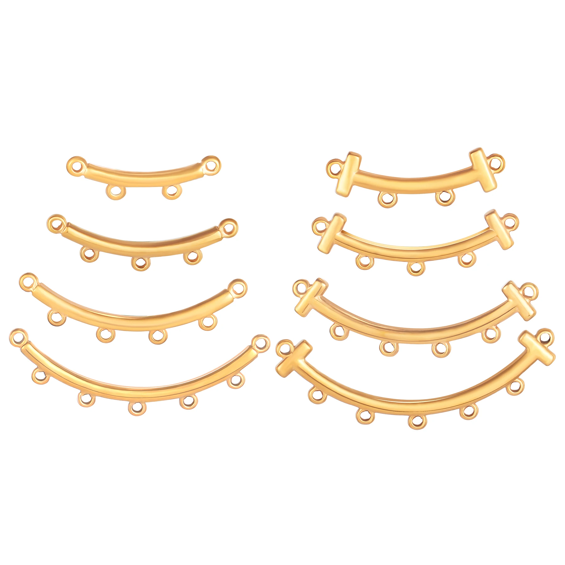 5 قطعة الفولاذ المقاوم للصدأ متعدد الثقوب سحر طبقات المشبك موصلات DIY بها بنفسك بوهو صنع المجوهرات قلادة سوار المشبك لوازم