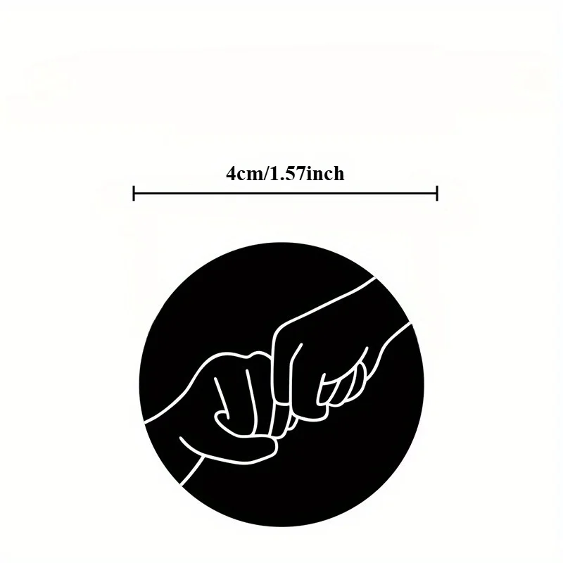 2 Pcs Set Fist Bump Handshake Sticker, Waterproof Vinyl Decals for Car, Bicycle Helmet and Laptop Decoration