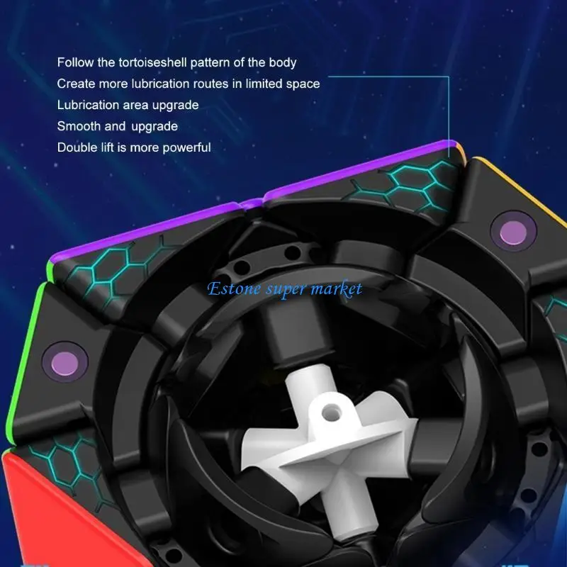 090B รูปร่างไม่สม่ำเสมอ Octahedron 3x3 Speed ​​Cube สมอง Teaser ปริศนาเกมของเล่น