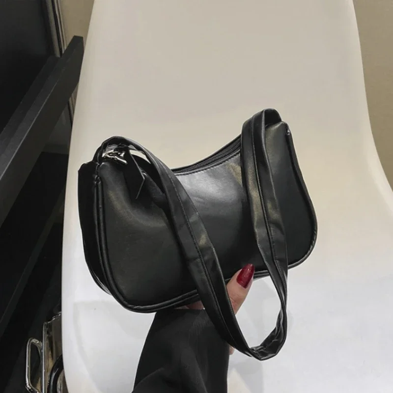 

Fashion Luxury Design PU Leather Hobo Shoulder Bag Women Small Clutch Handbag Purse Female Underarm Bag Travel Totes