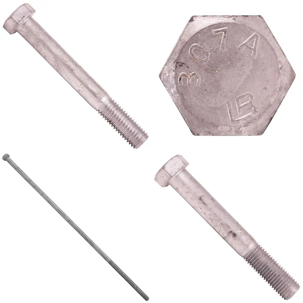 

Grade A Hex Bolts 5/8-11 x 5 Inches, 25-Pack, Hot Dip Galvanized, Heavy Duty Construction Fasteners