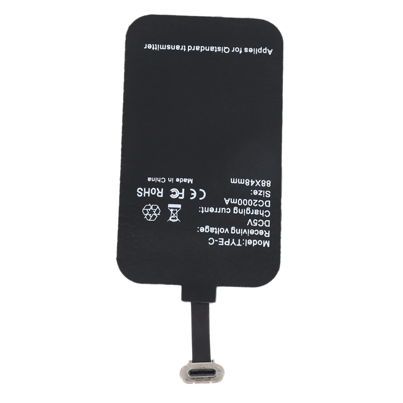 Receptor sem fio adequado para celular tipo C, carga rápida, remendo, 2A, 10W