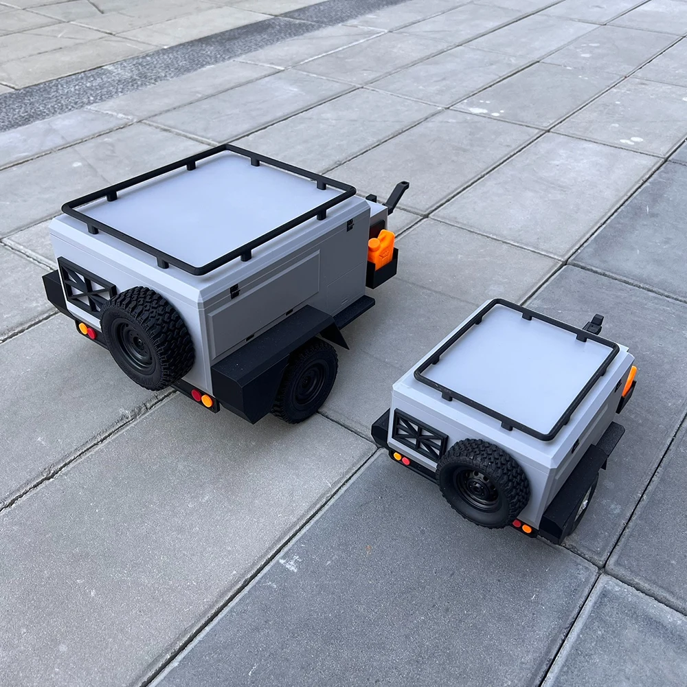 نموذج مقطورة صغيرة مقلد لسيارة 1/10 RC الزاحفة Traxxas TRX4 المدافع برونكو محوري SCX10 RC4WD D90 أجزاء الشبح رانجلر