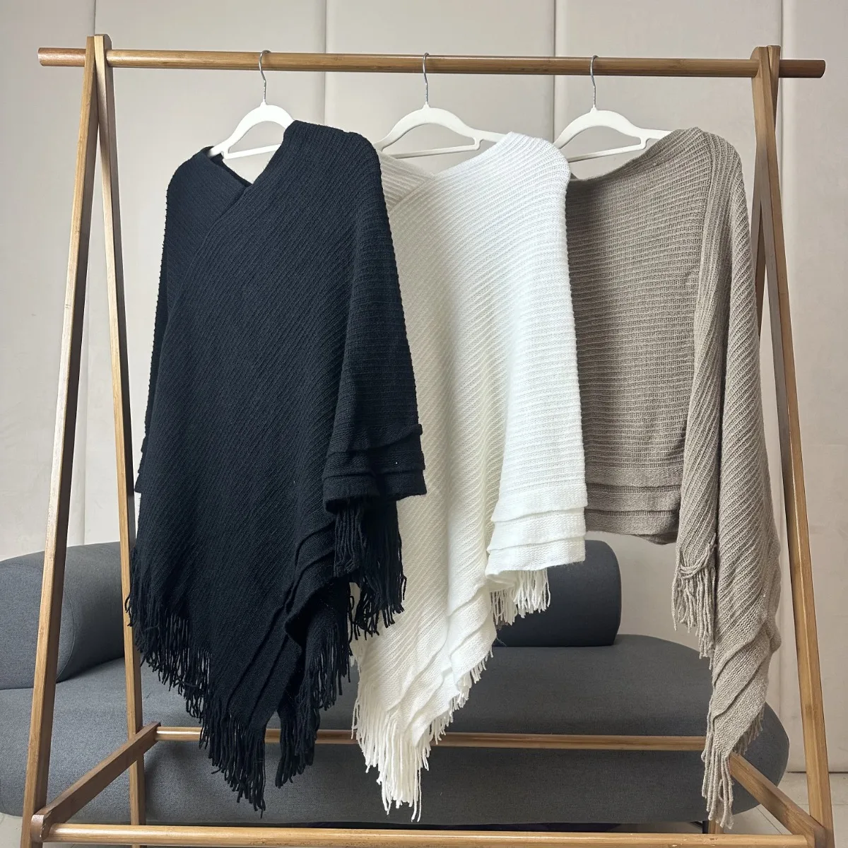 

1 шт. новая вязаная шаль женская осенне-зимняя теплая кисточка серебряный шелковый пуловер накидка