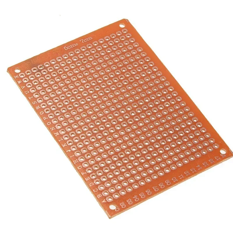 10 sztuk 5*7 bakelitu DIY prototyp płyty PCB 5x7 PCB 5cm 7cm papier prototypowy DIY tablica uniwersalna żółty DIY eksperyment elektroniczny