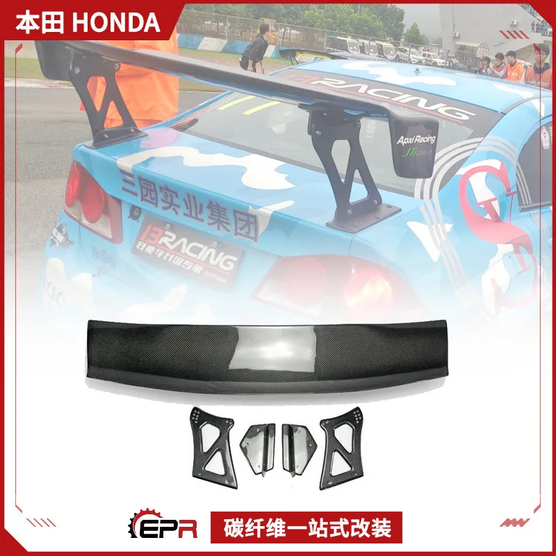 

Подходит для Honda Civic FD2, модификация из углеродного волокна Voltex, широкий корпус GT, большой хвост, фиксированное ветровое крыло