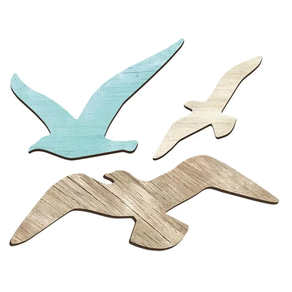 3 ชิ้น Seagull แขวนผนังตกแต่ง Nautical ประติมากรรม Coastal สําหรับห้องนอน Seaside เครื่องประดับ Home Art Vintage Coastal