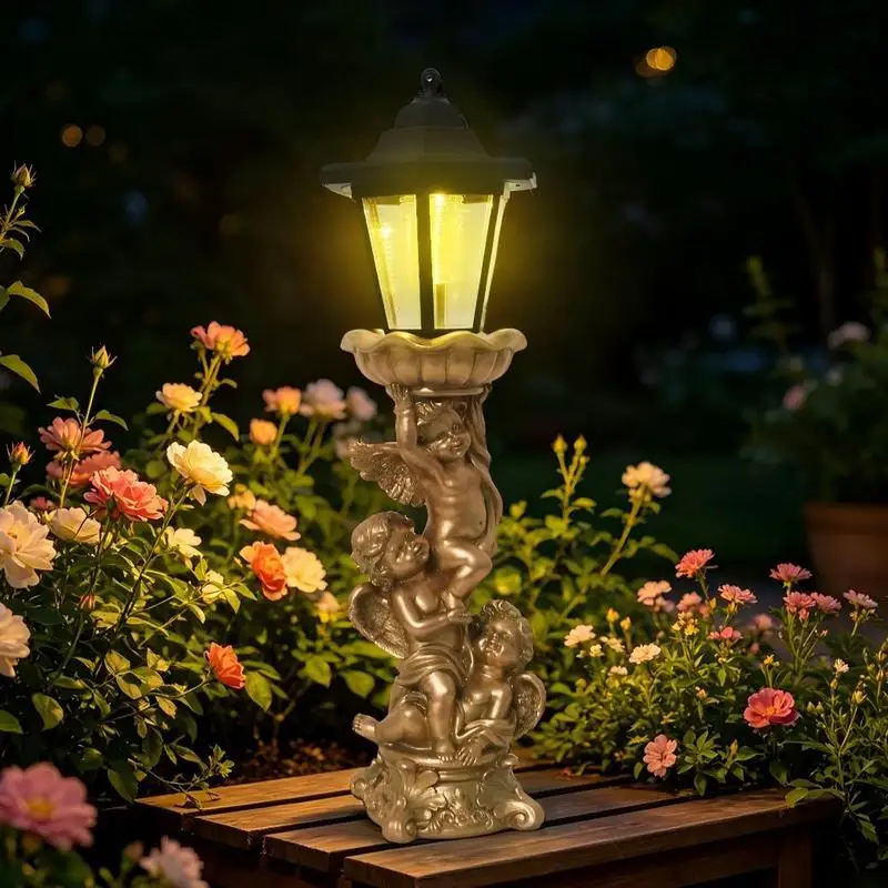Creative Cupid Angel Statue Solar Light,Waterproof LED Garden Yard Ornament Outdoor Patio Decoration Gift