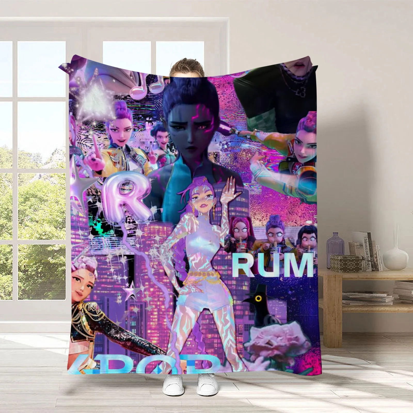 K-pop شيطان الصيادين بطانية جودة لينة دافئة مريحة ديكور المنزل الفانيلا البطانيات الشتاء الاطفال الأريكة السرير رقيق المفرش #5