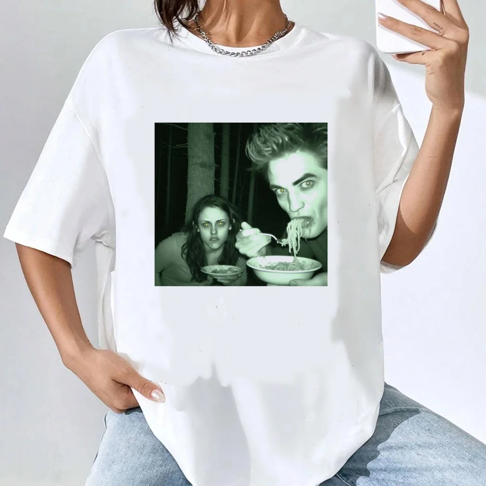 Edward And Bella t shirt hip hop Trendy streetwear Comfortable Punk Grunge tshirt women graphic Retro Y2k Pastel Pop Culture