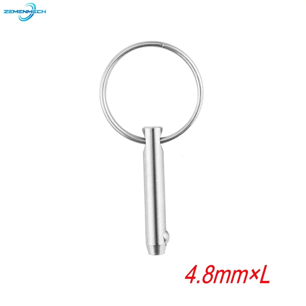 4.8mm Zemenmech 316 Stainless Steel Quick Release Ball Pin For Boat Bimini Top Deck Hinge Marine Boat Accessories Shipbuilding