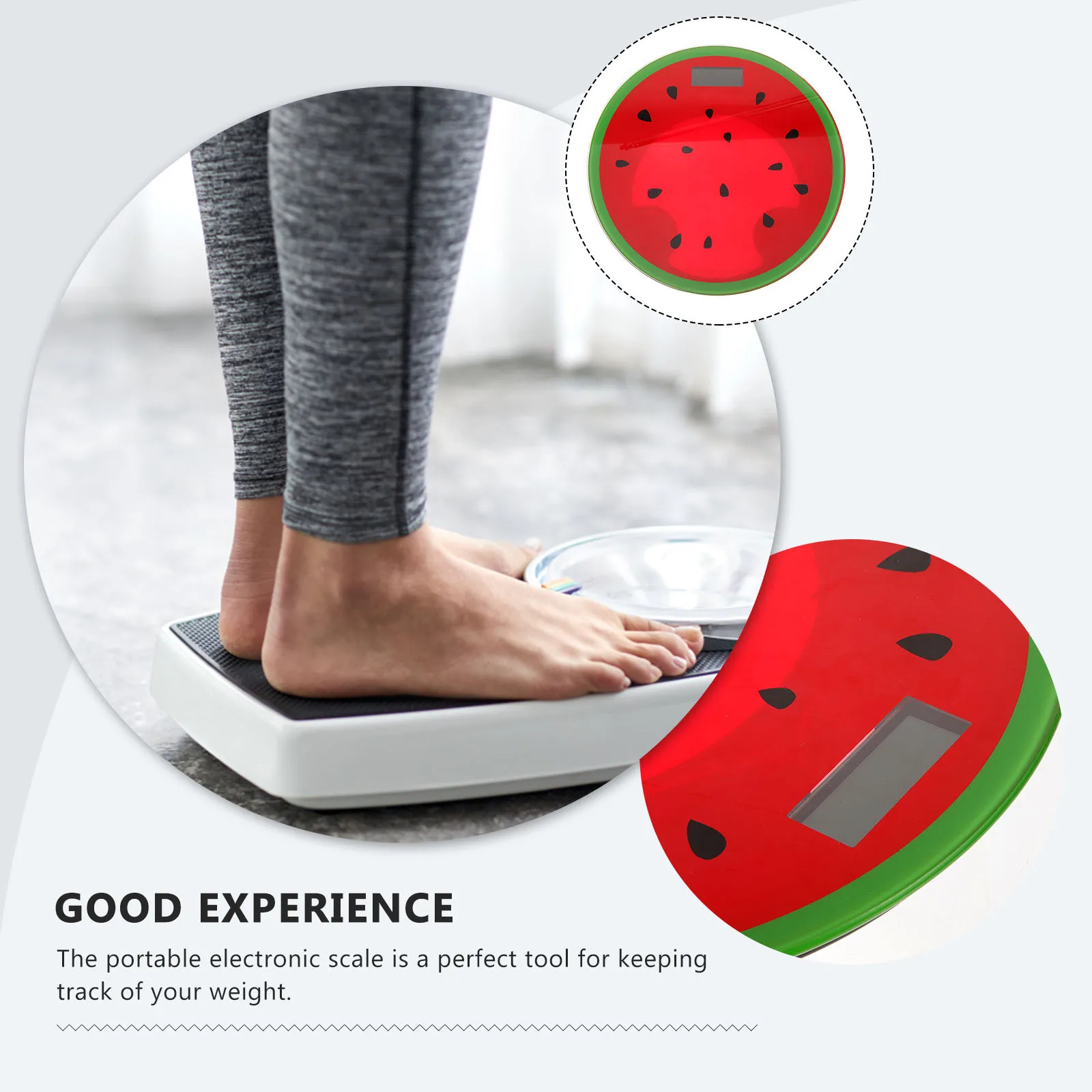

Digital Watermelon Shape Weight Scale Portable Household Bathroom Scale Electronic Fitness Management Tempered Glass Accurate
