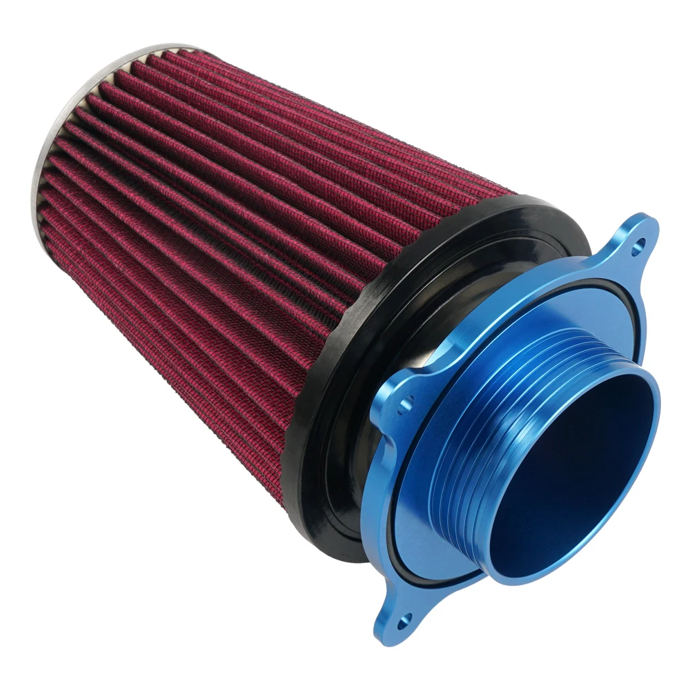 NICECNC Für Yamaha Raptor 700 700R 2006-2026 Luftfilter-Ansaug- und Schnittstellen-Kit Hochleistungs-Waschbares Aluminium ATV-Zubehör – Detail 10