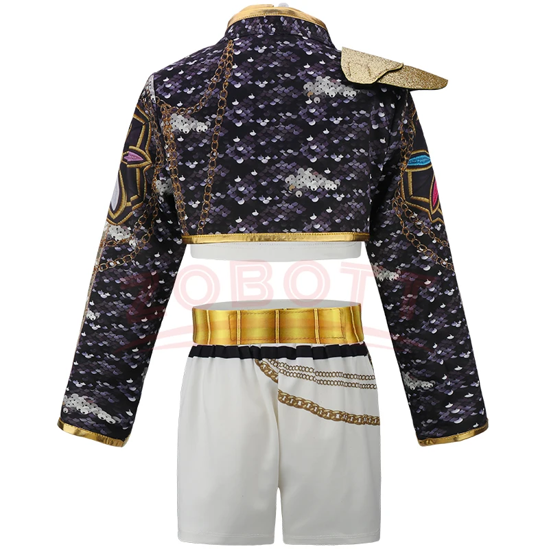 KPop cosplay Kids Rumi Zoey Mira Cosplay glitter Costume White Uniform Set Huntrix Outfit For Girls Halloween Role Play - Image 4