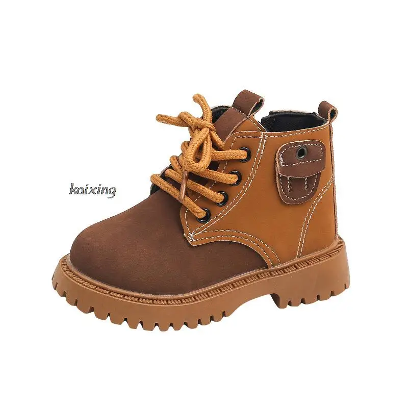 Baby Kids Short Boots Boys Shoes Autumn Winter Leather Children Boots Fashion Toddler Girls Boots Boots Kids Snow Shoes