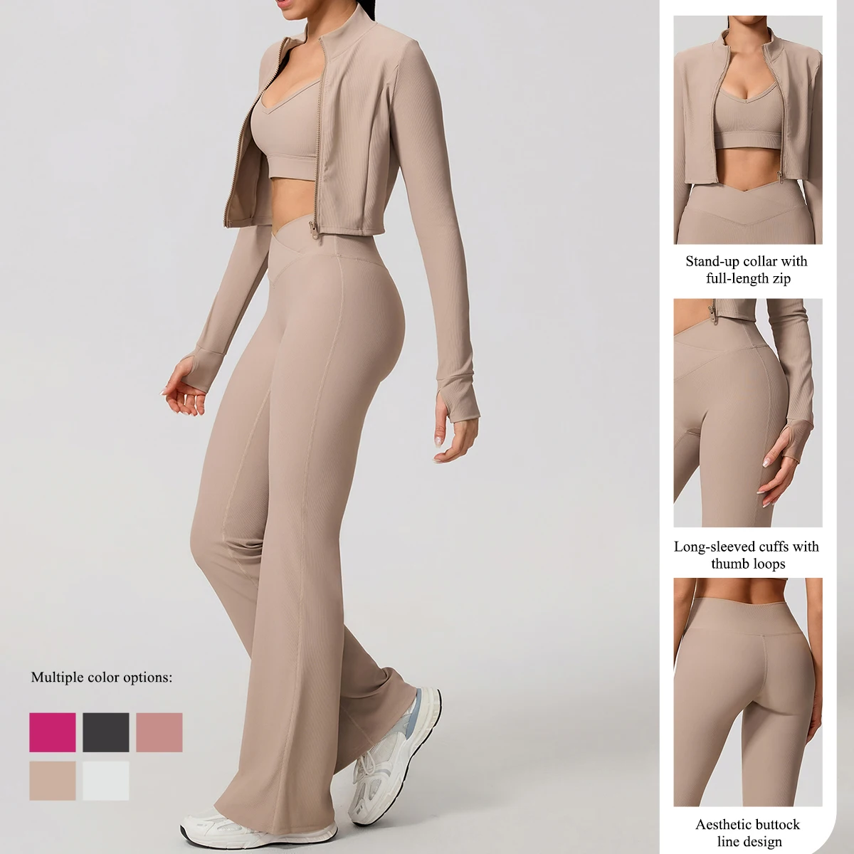 Fitness Set 2Pcs Solid Color Z - đánh giá và giá Compression Long Pant