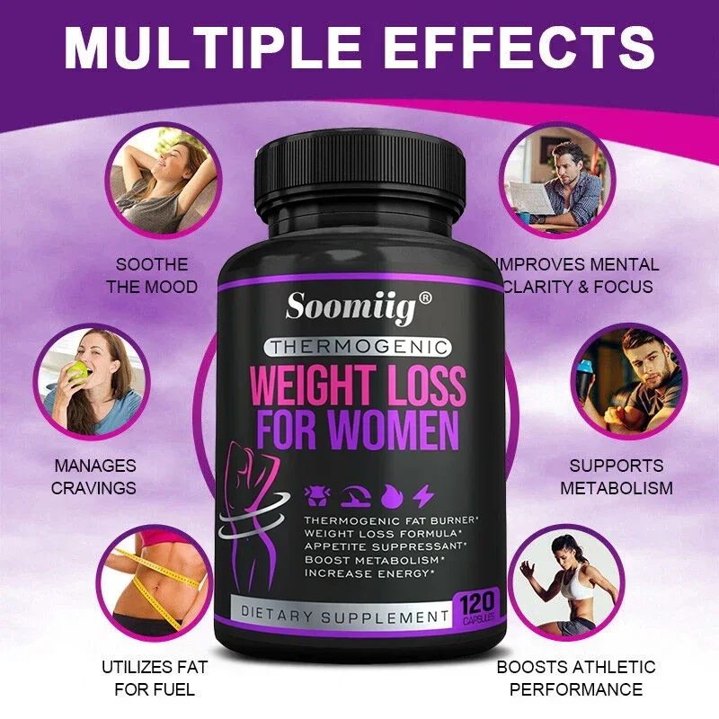 Premium Fat Burner for Women - Weight Loss, Appetite Suppressant, Cleansing and Detoxification, Metabolism Boost, Energy