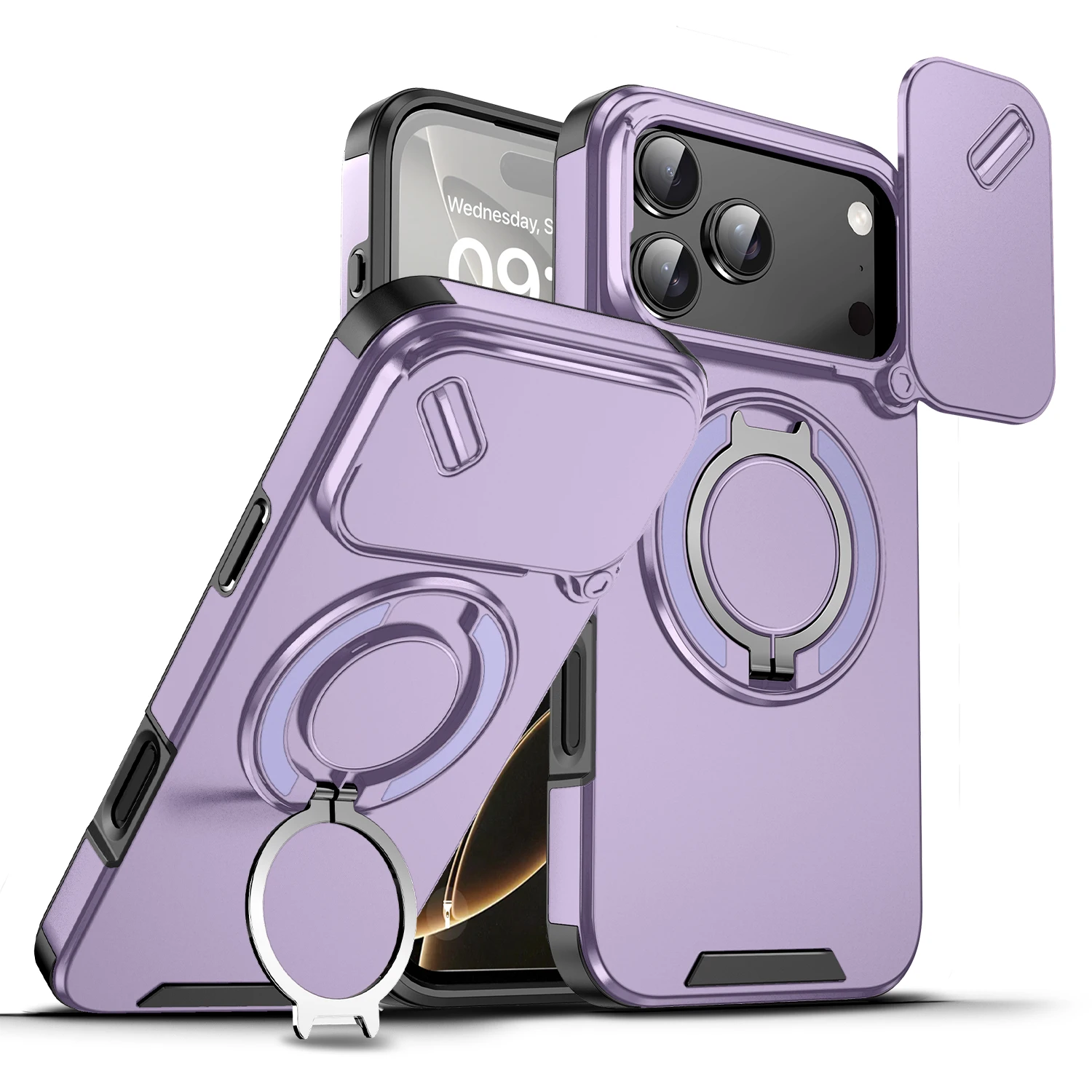 

Беспроводной магнитный мягкий чехол для iPhone Air 17E 17 Pro Max с держателем и полной защитой объектива, силиконовый чехол-накладка
