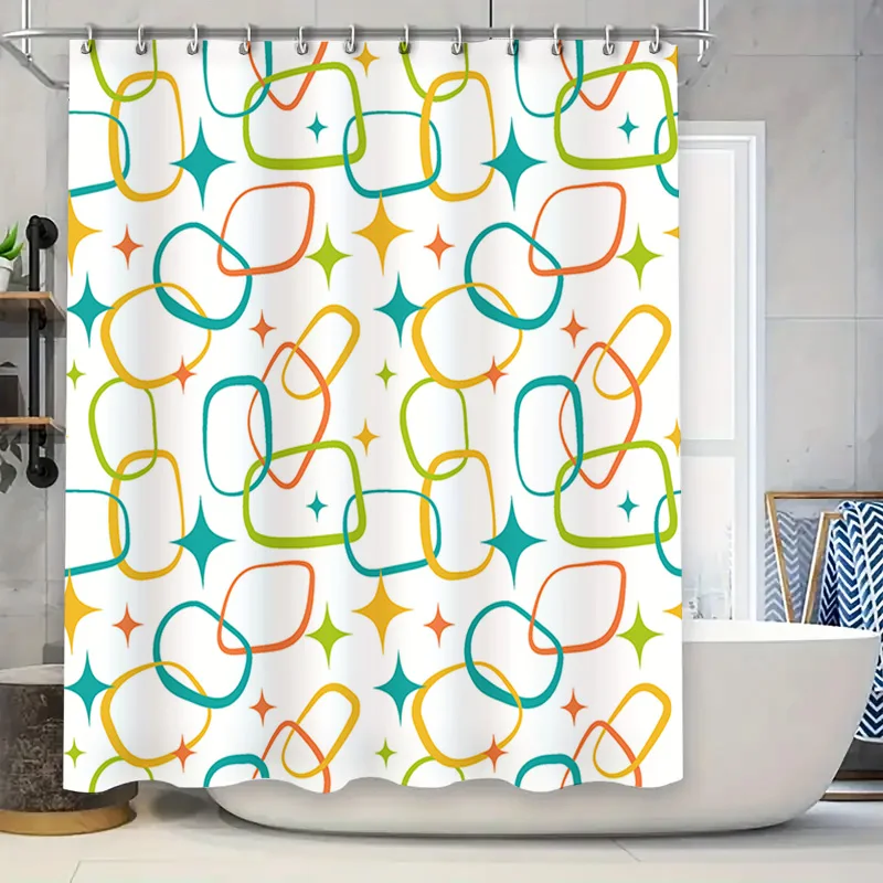 

Домашние занавески для душа для ванной комнаты, водонепроницаемая ткань, современные занавески для ванной комнаты в скандинавском стиле, занавеска для душа 180x200