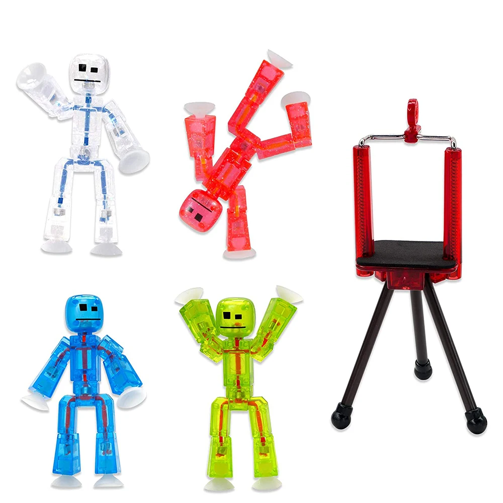 1-20pcs ดูดถ้วย Stickbot ของเล่น DIY Sticky หุ่นยนต์ Anima หน้าจอ Animation Studio Action Figure ของเล่นเด็กของเล่นสําหรับ xmas ของขวัญ