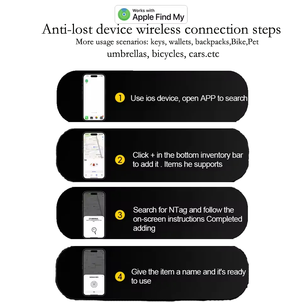 Mini Airtag Tracker العلامة الذكية لنظام iOS Apple Find My APP لمكافحة خسر تذكير جهاز محدد موقع مفتاح السيارة Eldely Finder