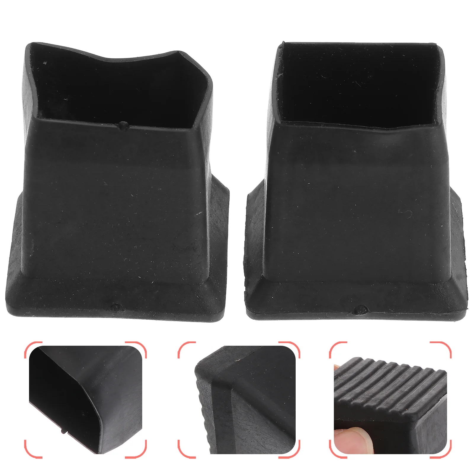 

2pcs Folding Ladder Leg Covers Non-Slip Ladder Feet Pads Rubber Durable Floor Protector Easy Install For Telescopic Engineering